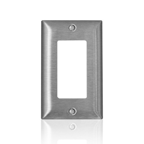Leviton - 0SL26-000 - C-Series Stainless Steel 1 gang Metal Decora/GFCI Wall Plate - 1/Pack