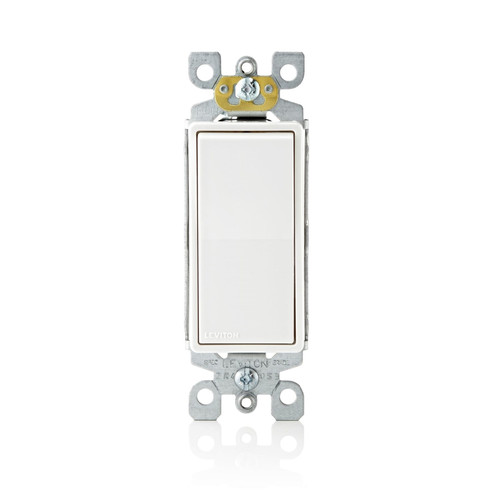 Leviton - 05601-5AW - 15 amps Single Pole Antimicrobial Treated Rocker AC Quiet Switch White - 5/Pack