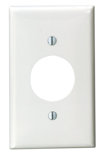 Leviton - 80704-00W - White 1 gang Nylon Outlet Wall Plate - 1/Pack