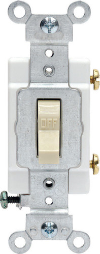 Leviton - CS120-2IS - 20 amps Single Pole Toggle AC Quiet Switch Ivory - 1/Pack