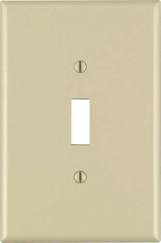 Leviton - 86101-000 - Ivory 1 gang Thermoset Plastic Toggle Wall Plate - 1/Pack