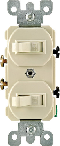 Leviton - 05224-2IS - 15 amps Single Pole Toggle Switch Ivory - 1/Pack