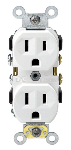 Leviton - CBR15-00W - 15 amps 125 volt White Outlet 5-15R - 1/Pack