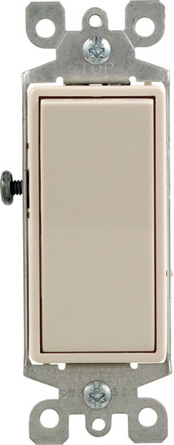 Leviton - 05601-2TS - Decora 15 amps Single Pole Rocker AC Quiet Switch Light Almond - 1/Pack