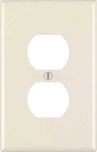 Leviton - 78103-00T - Almond 1 gang Plastic Duplex Outlet Wall Plate - 1/Pack