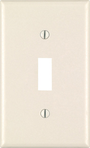 Leviton - 78101-00T - Almond 1 gang Plastic Toggle Wall Plate - 1/Pack