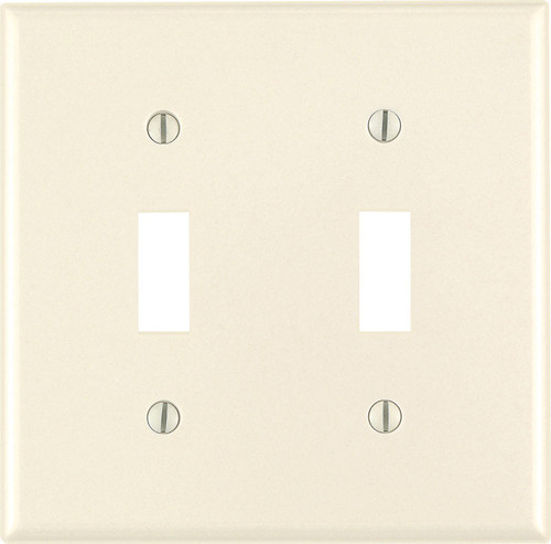 Leviton - 78009-000 - Almond 2 gang Thermoset Plastic Toggle Wall Plate - 1/Pack