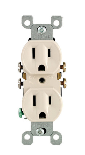 Leviton - 05320-TMP - 15 amps 125 volt Light Almond Outlet 5-15R - 10/Pack