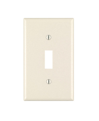 Leviton - 78001-TMP - Light Almond 1 gang Thermoset Plastic Toggle Wall Plate - 10/Pack