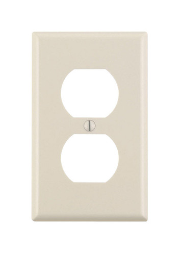 Leviton - 78003-TMP - Almond 1 gang Thermoset Plastic Duplex Outlet Wall Plate - 1/Pack