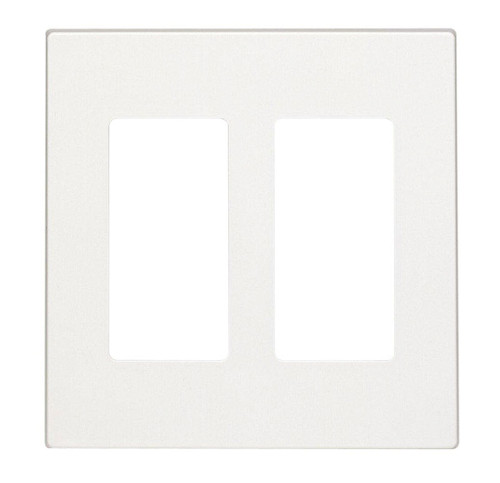 Leviton - C42-80309-0SW - Decora White 2 gang Polycarbonate GFCI/Rocker Wall Plate 1 each