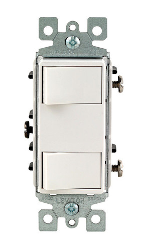 Leviton - 01754-0WS - 15 amps Rocker Switch White - 1/Pack