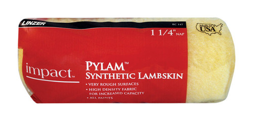 Linzer - RC147 - Impact Pylam Synthetic Lambskin 9 in. W x 1-1/4 in. Regular Paint Roller Cover - 1/Pack