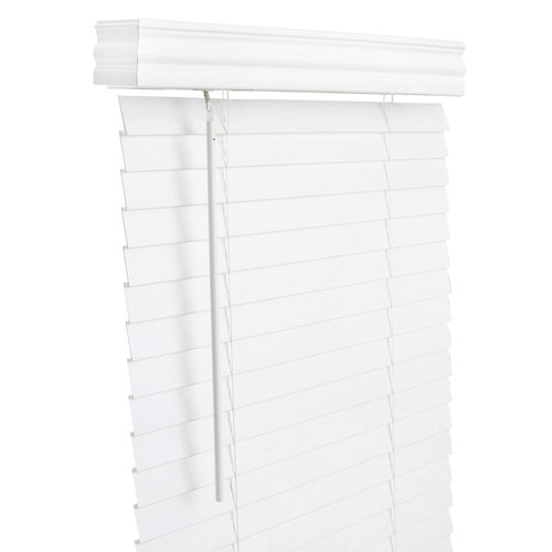 Living Accents - FAX3460WH - Faux Wood 2 in. Blinds 34 in. W x 60 in. H White Cordless