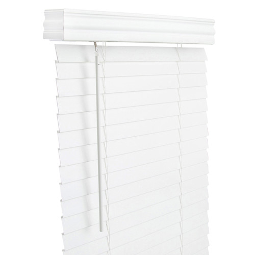 Living Accents - FAX3160WH - Faux Wood 2 in. Blinds 31 in. W x 60 in. H White Cordless