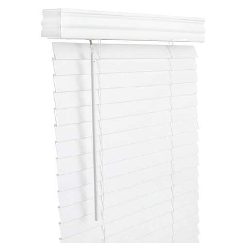 Living Accents - FAX3060WH - Faux Wood 2 in. Blinds 30 in. W x 60 in. H White Cordless