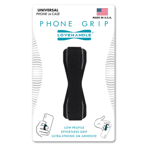 Lovehandle - L-001-01 - Black Solid Black Phone Grip For All Mobile Devices