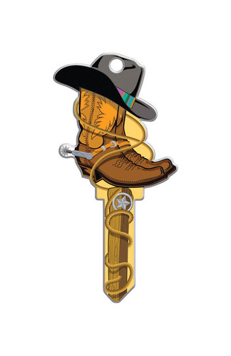 Lucky Line - B132S - Cowboy House Key Blank Double sided For Schlage SC1