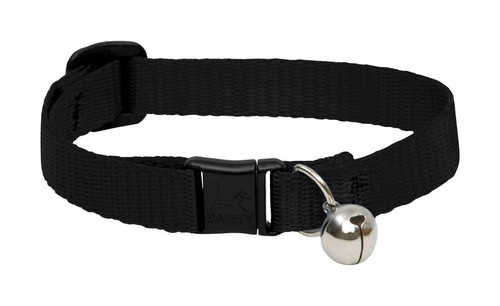 Lupine - 27527 - Pet Basic Solids Black Black Nylon Cat Collar