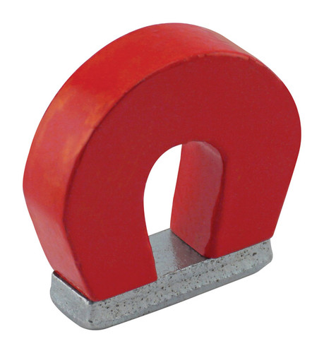 Master Magnetics - 7279 - 1 in. Alnico Horseshoe Magnet 2 lb. pull 5.5 MGOe Red 1/pc.