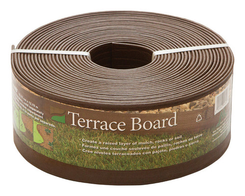 Master Mark - 94340 - Terrace Board 40 ft. L x 4 in. H Plastic Brown Lawn Edging