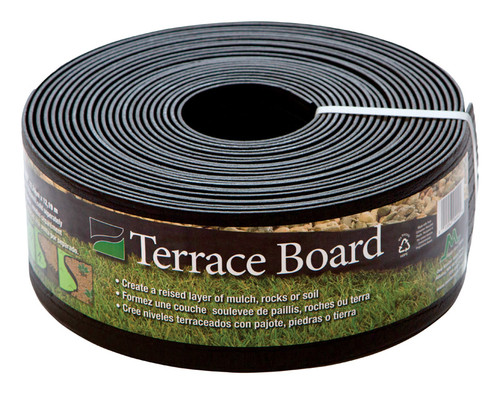 Master Mark - 94440 - Terrace Board 40 ft. L x 4 in. H Plastic Black Lawn Edging