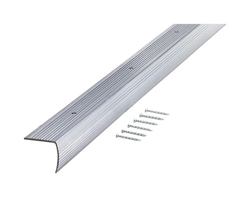 M-D - 78022 - 1.13 in. H x 36 in. L Prefinished Silver Aluminum Stair Edge
