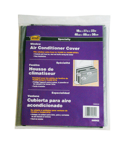 M-D - 50042 - 18 in. H x 27 in. W Polyethylene Gray Square Window Air Conditioner Cover