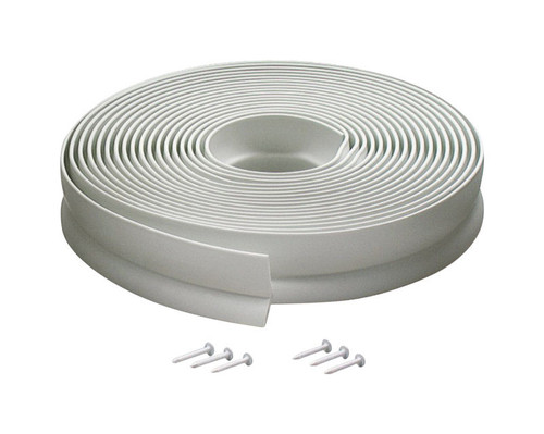 M-D - 3822 - White Vinyl Door Set Seal For Garage Doors, Garage Doors 30 ft. L x 1 in.