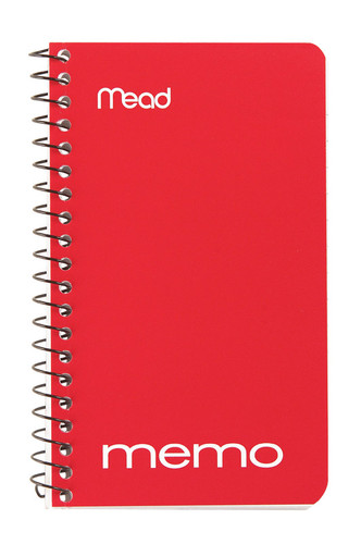 Mead - 45534 - 3 in. W x 5 in. L Wide Ruled Spiral Memo Book
