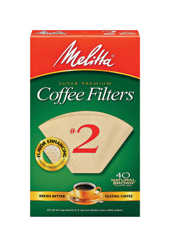 Melitta - 612412 - 6 cups Brown Cone Coffee Filter - 40/Pack