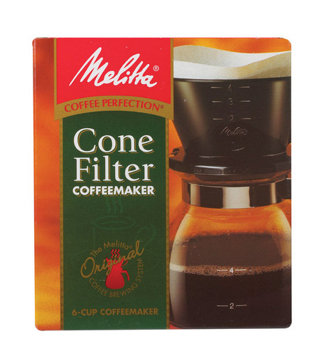 Melitta - 640446 - 6 Cups Black Pour-Over Coffee Brewer