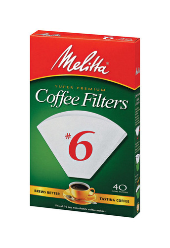 Melitta - 626402 - 10 cups White Cone Coffee Filter - 40/Pack