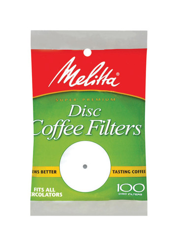 Melitta - 628354 - White Disc Coffee Filter - 100/Pack