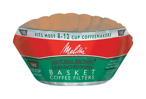 Melitta - 629092 - 8-12 cups Brown Basket Coffee Filter - 100/Pack