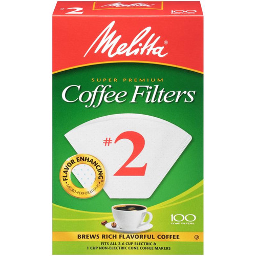 Melitta - 622712 - 6 cups White Cone Coffee Filter - 100/Pack