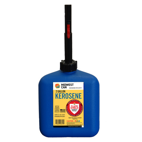 Midwest Can - 2610 - FlameShield Safety System Plastic Kerosene Can 2 gal.