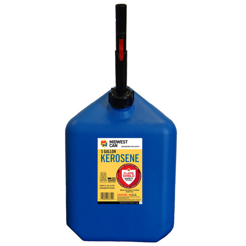 Midwest Can - 7610 - FlameShield Safety System Plastic Kerosene Can 5 gal.