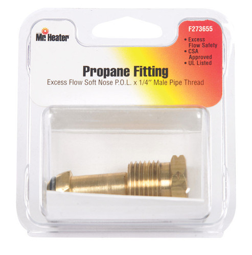 Mr. Heater - F273655 - 1/4 in. Dia. Brass Propane Fitting