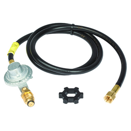 Mr. Heater - F273071 - 3/8 in. Dia. x 5 ft. L Brass/Plastic Restricted Flow Soft Nose P.O.L. Hose Assembly And Regulator