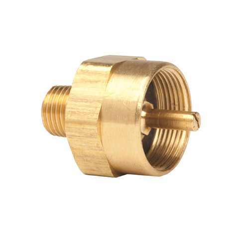 Mr. Heater - F273754 - 1 in. Dia. x 1/4 in. Dia. Brass Male Pipe Thread X Female Throwaway Cylinder Thread Cylinder Adapter