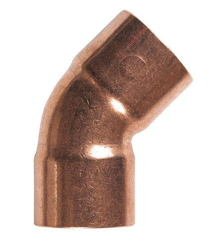 Mueller - W63034 - 3/4 in. Sweat x 3/4 in. Dia. Sweat Copper 45 Degree Elbow