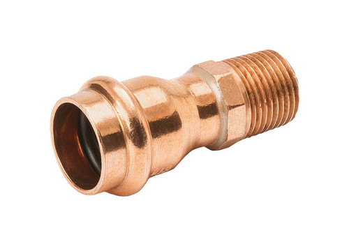 Mueller - PF01147L - 3/4 in. Press x 1/2 in. Dia. MPT Copper Male Adapter