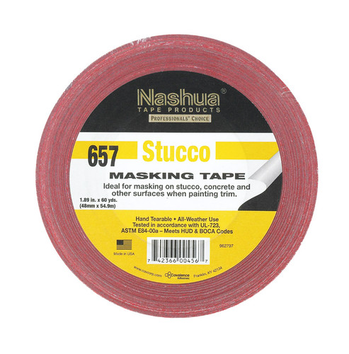 Nashua - 1086914 - 1.89 in. W x 60 L Red Regular Strength Masking Tape - 1/Pack