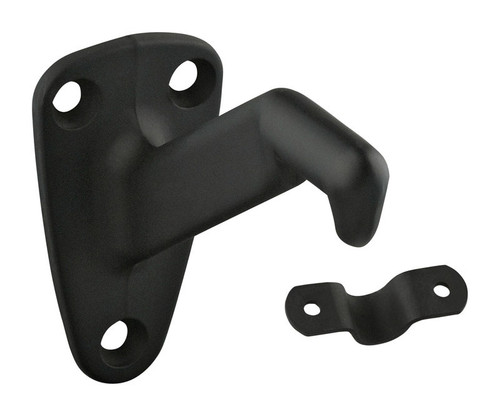 National Hardware - N330-738 - Black Zinc Die Cast w/Steel Strap Handrail Bracket 3.31 in. L 250 lb.