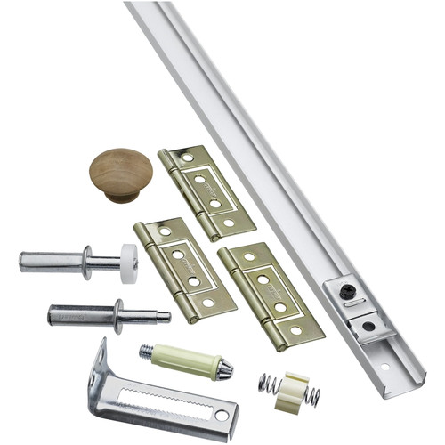 National Hardware - N343-715 - White Steel Folding Door Hardware Set - 1/Pack