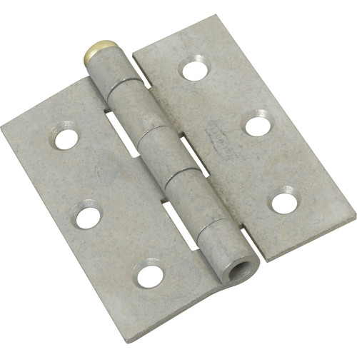 National Hardware - N208-850 - 2-1/2 in. W x 3 in. L Galvanized Silver Steel Broad Hinge - 2/Pack