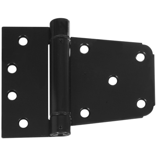 National Hardware - N342-774 - 3.5 in. L Black Steel Extra Heavy Auto-Close Gate Hinge Set - 1/Pack