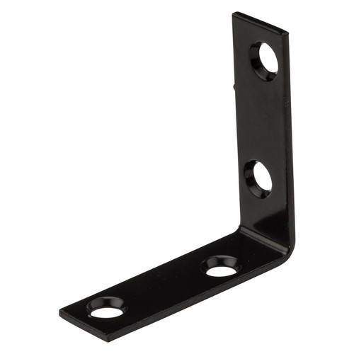 National Hardware - N266-481 - 2 in. H x 0.625 in. W x 0.08 in. D Black Steel Inside Corner Brace