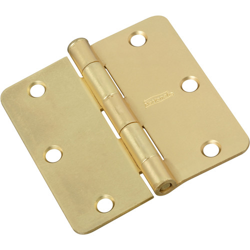National Hardware - N830-333 - 3-1/2 in. L Satin Brass Door Hinge - 3/Pack